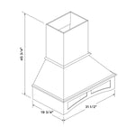 30" Hood - White Recessed - Craft Cabinetry Image Specifications