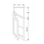 12”W Base Left Angle Cabinet - Natural Shaker - Craft Cabinetry Image Specifications