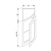 12”W Base Right Angle Cabinet - White Shaker - Craft Cabinetry
