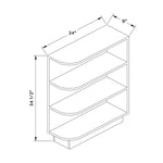 9”W Base End Shelf Cabinet - Black Shaker - Craft Cabinetry Image Specifications