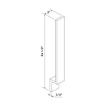 3"W Base Filler - Black Shaker - Craft Cabinetry Image Specifications