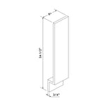 6"W Base Filler - Navy Shaker - Craft Cabinetry Image Specifications