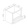 30”W Microwave Base Cabinet - White Shaker - Craft Cabinetry