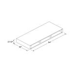 24" Floating Shelf - White Shaker - Craft Cabinetry Image Specifications