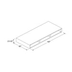 42" Floating Shelf - White Shaker - Craft Cabinetry Image Specifications