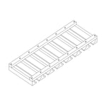 Wall Glass Rack - Gray Shaker - Craft Cabinetry Image Specifications