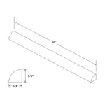 Quarter Round - White Shaker - Craft Cabinetry Image Specifications