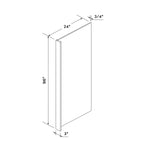 24" Refrigerator End Panel with 3" Filler - Dark Gray Recessed - Craft Cabinetry Image Specifications