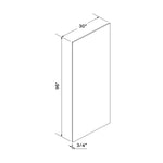 30" Refrigerator End Panel - Dark Gray Recessed - Craft Cabinetry Image Specifications