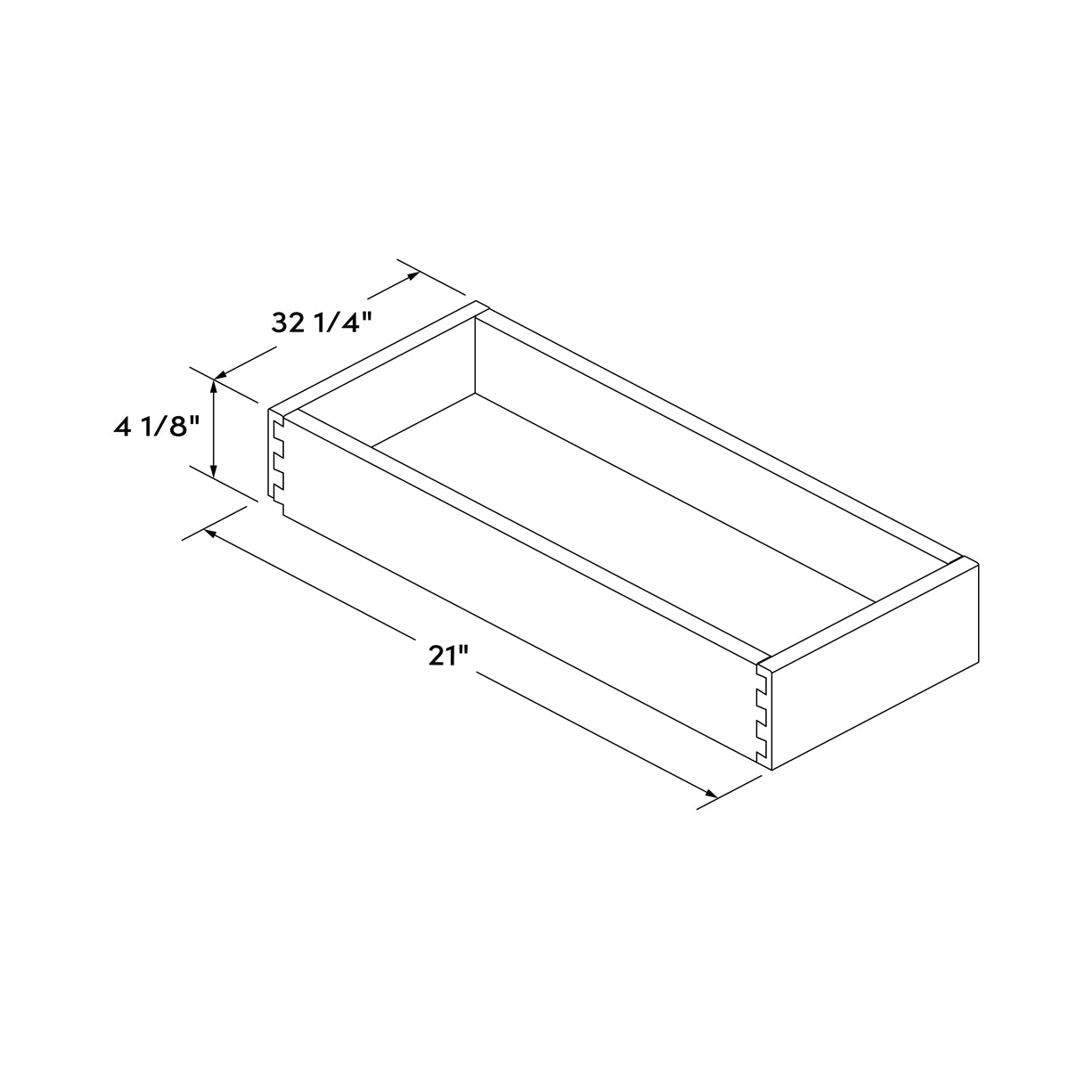 32 1/4"W x 21"D Roll Out Tray Drawer ROT36 for B36 Base Cabinet