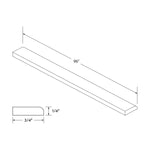 Scribe Molding - Dark Gray Recessed - Craft Cabinetry Image Specifications