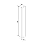 3"W Tall Filler - Black Shaker - Craft Cabinetry Image Specifications
