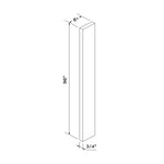 6"W Tall Filler - White Shaker - Craft Cabinetry Image Specifications