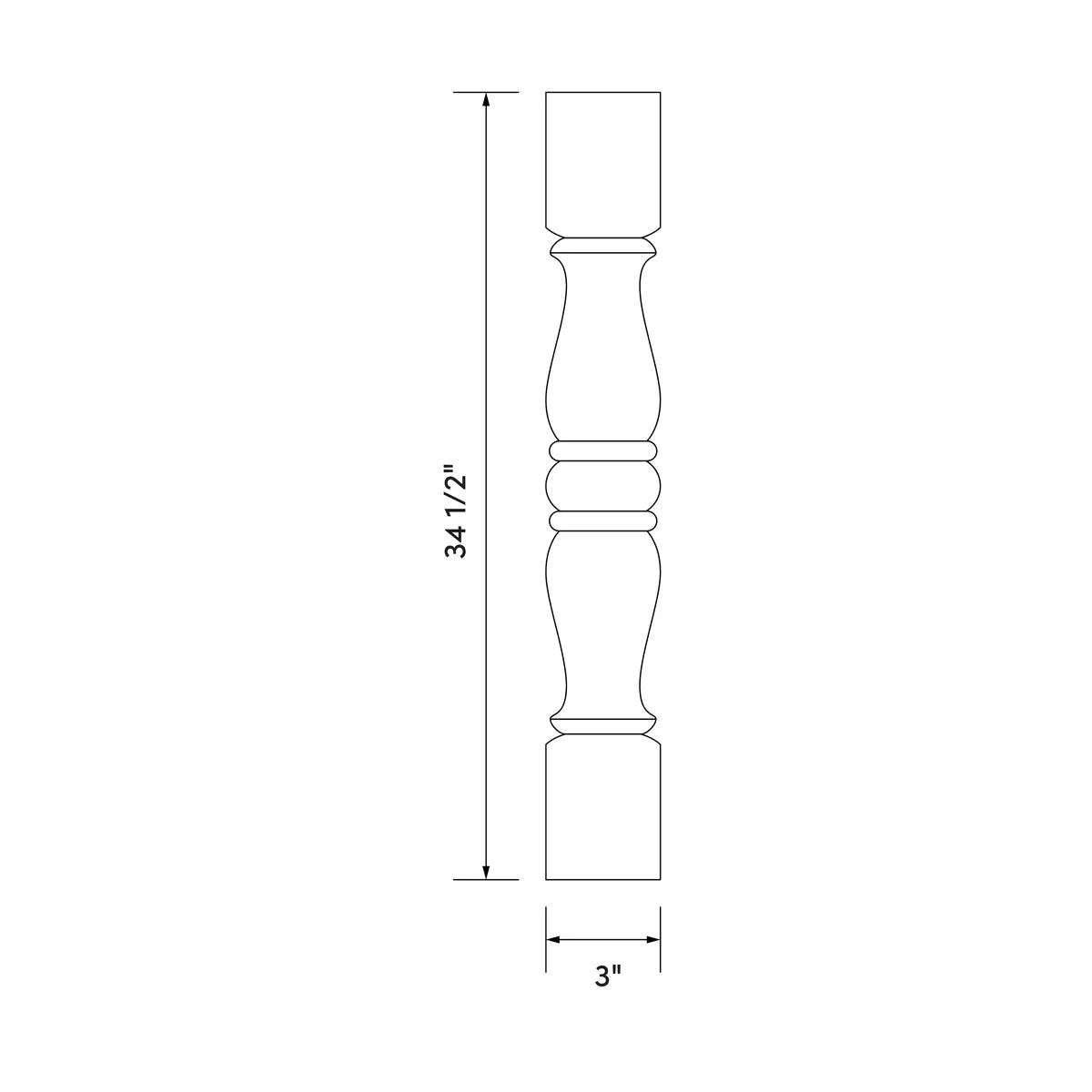 Pole - Black Shaker - Craft Cabinetry Image Specifications