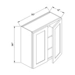 30”W x 36”H Wall Cabinet - Dark Gray Recessed - Craft Cabinetry Image Specifications