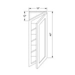 12”W x 42”H Wall Angle Corner Cabinet - Natural Shaker - Craft Cabinetry Image Specifications