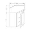 24”W x 30”H Wall Diagonal Corner Cabinet - White Shaker - Craft Cabinetry