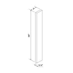 3"W x 36"H Wall Filler - Black Shaker - Craft Cabinetry Image Specifications