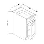 21”W Base Cabinet - Gray Shaker - Craft Cabinetry Image Specifications