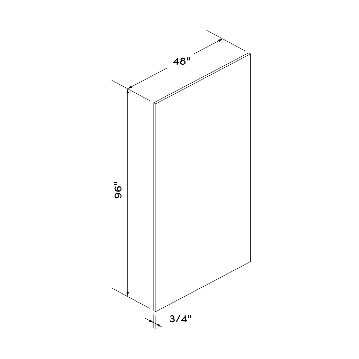 Back Panel - Natural Shaker - Craft Cabinetry Image Specifications