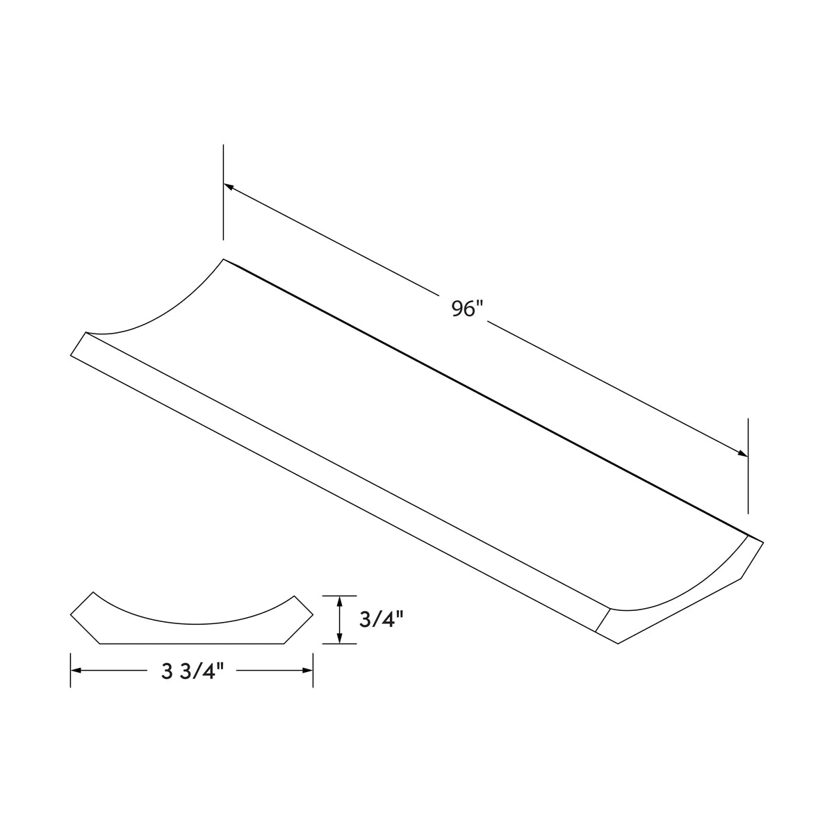 Big Crown Molding - Natural Shaker - Craft Cabinetry Image Specifications