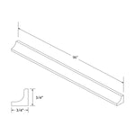 Inside Corner Molding - White Recessed - Craft Cabinetry Image Specifications
