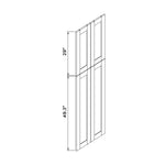 Decorative Dummy Door 24"W x 84"H Wall - White Recessed - Craft Cabinetry Image Specifications