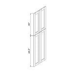 Decorative Dummy Door 24"W x 90"H Wall - White Recessed - Craft Cabinetry Image Specifications