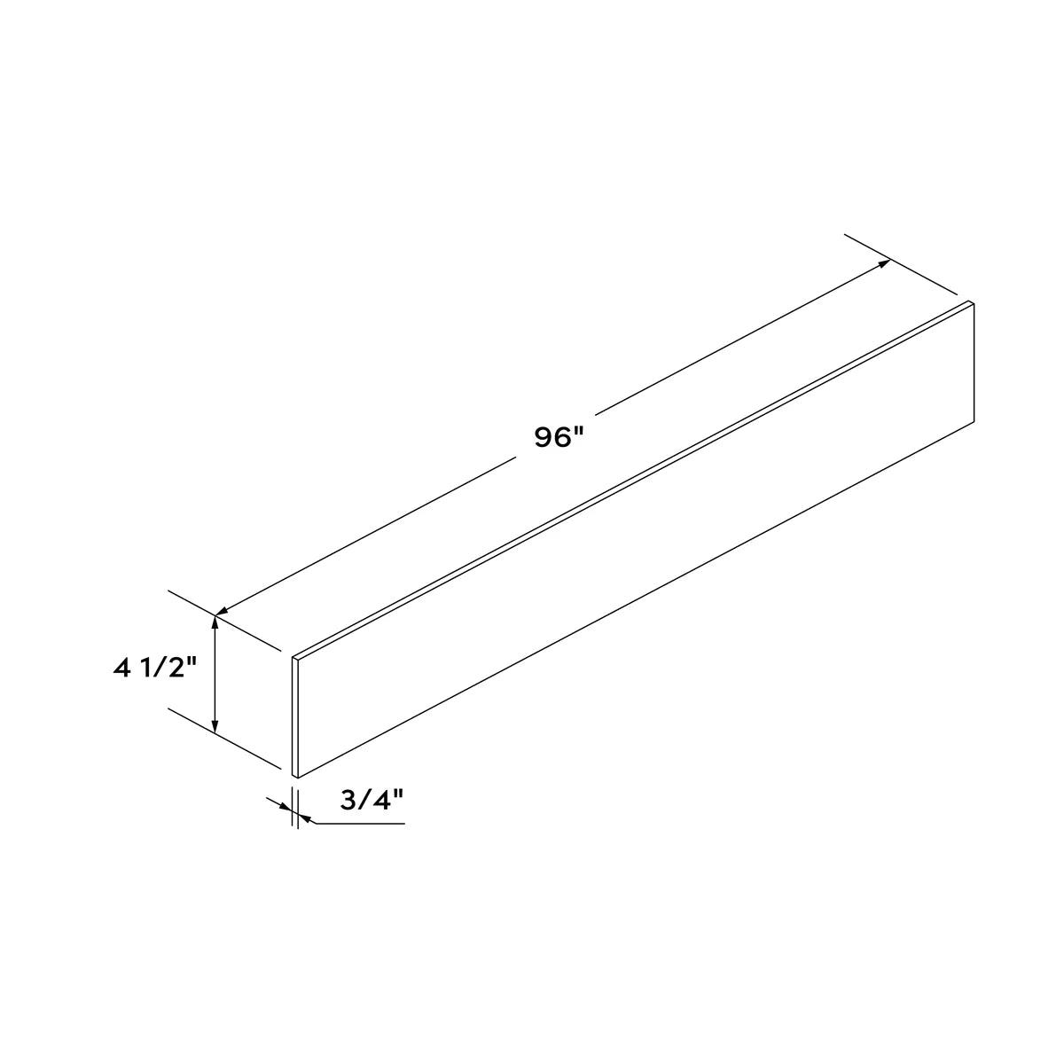 Toe Kick - Natural Shaker - Craft Cabinetry Image Specifications