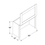 30”W x 18”H Lift Up Wall Cabinet - White Shaker - Craft Cabinetry Image Specifications