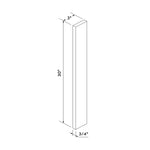 3"W x 30"H Wall Filler - White Recessed - Craft Cabinetry Image Specifications
